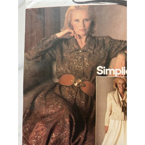 Vintage Simplicity Pattern 6583 Women’s Dress & Lined Jacket Size 16 Uncut 1984 - Picture 4 of 8